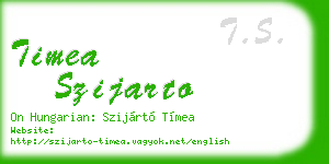 timea szijarto business card